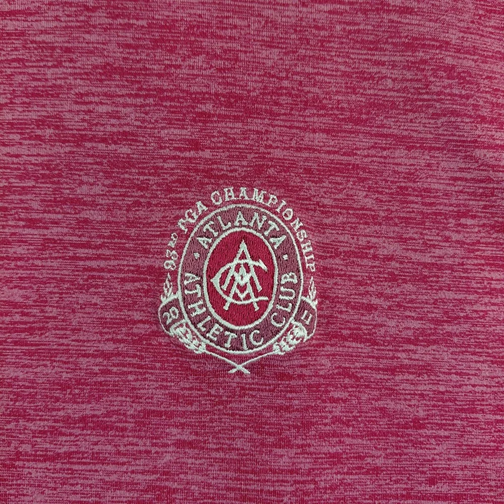 Nike Golf Dri-Fit Polo Shirt Mens XL Maroon Heathered Atlanta Athletic Club PGA
